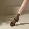 Moda 2025 Nuove Scarpe Mary Jane da Donna in Pelle di Mucca LEISURE Fibbia Scarpe con Plateau Scarpe Basse Punta Tonda Donna Zapatos De Mujer