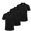 Men's Short-sleeved Polo Shirt ( Set of 3 ) Black - - Black