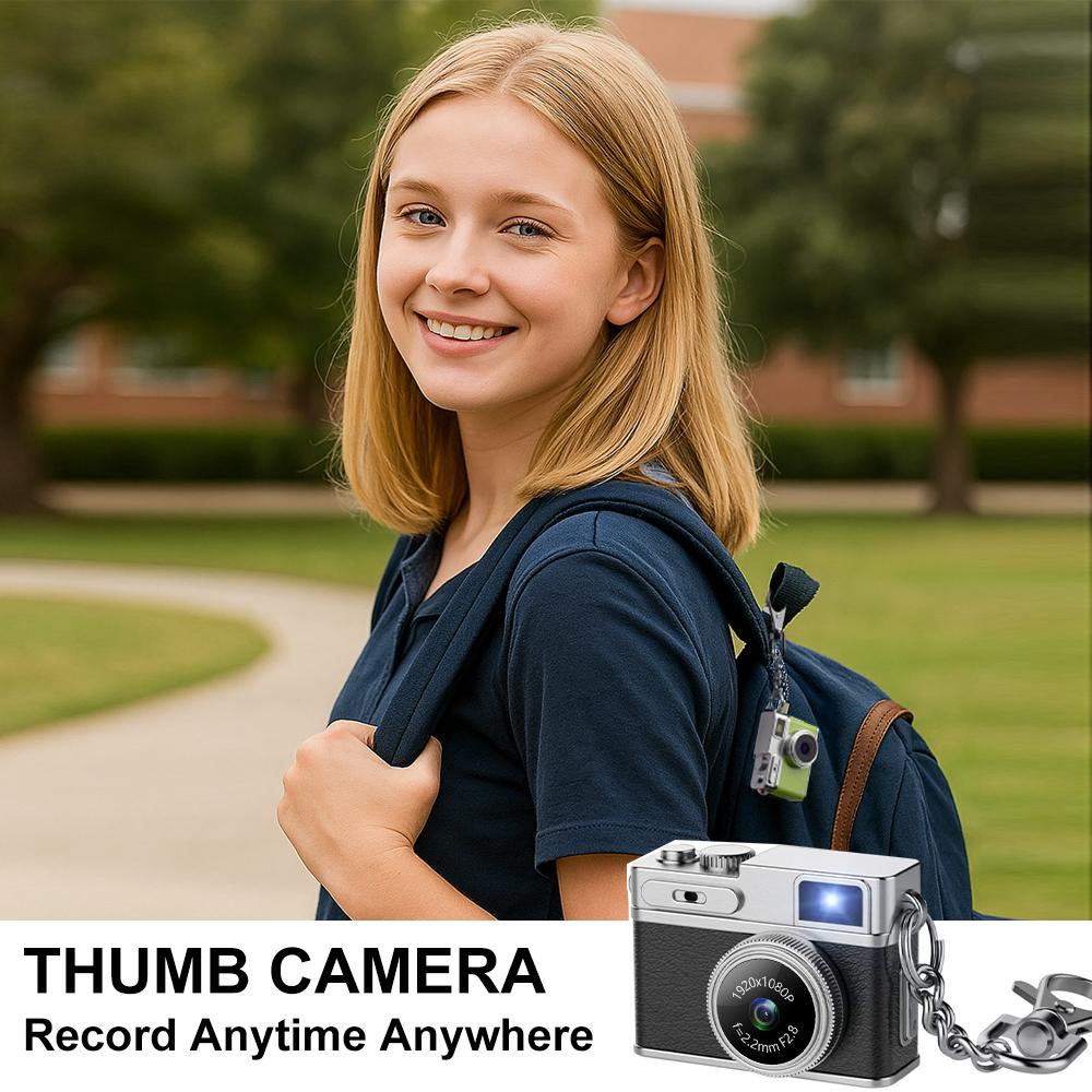 Retro Digital Camera - 1080P Video Recorder, LED Fill Light, 0.96-Inch IPS Screen, Portable Video Cam