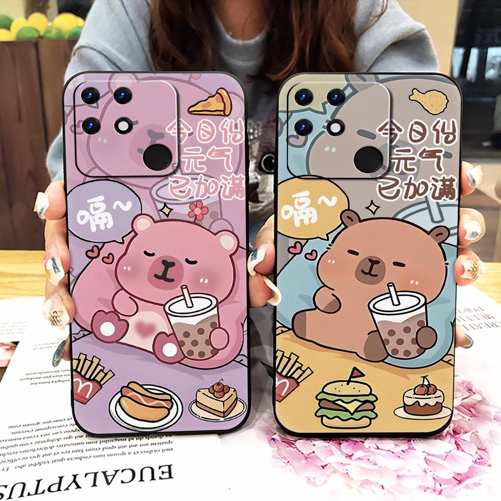 Anti-dust Back Cover Phone Case For OPPO Realme Narzo 50A Cartoon Anti-knock Fashion Design Waterproof Shockproof TPU