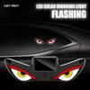 Car Window Decorative Light Solar Powered Devil Eyes Breathing Light Wireless Led Anti-Collision Signal Lamp Automatic Lights On