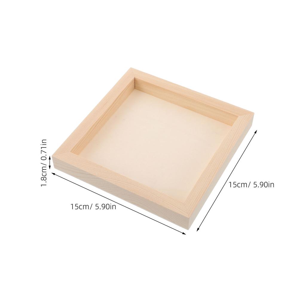 6 Pcs Unfinished Wood Canvas Panel 6x6 Inch Wood Board Small Painting Canvas Frames for DIY Art Projects Acrylics Oil Painting