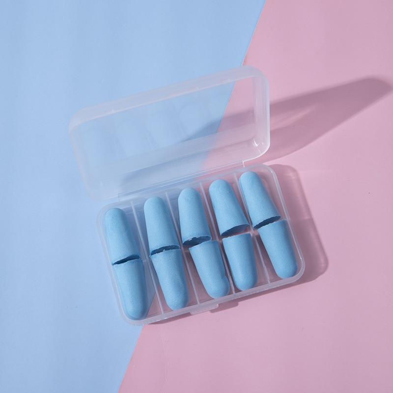 Sponge Noise-cancelling Earplugs Bullet Head Slow Rebound Silent Anti-snoring Earplugs Sleep Noise-cancelling Earplugs