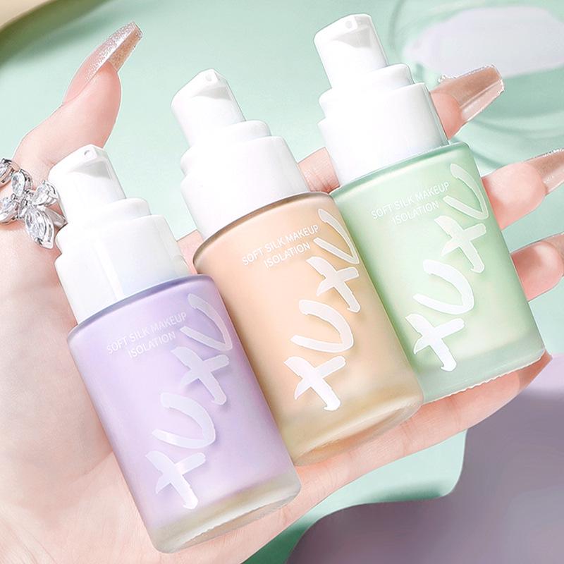 XUXU Primer & Concealer: Pore-Minimizing, Non-Caking, Long-Lasting, Brightening Makeup Base
