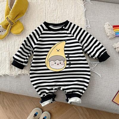 Banana Boy Striped Brushed Space Suit Size 80, Korea Best Childrens Clothes