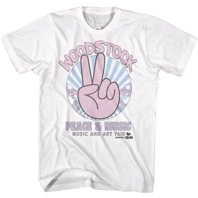 Woodstock Peace Sign Music T-shirt Tops Tees Men's Women's Unisex
