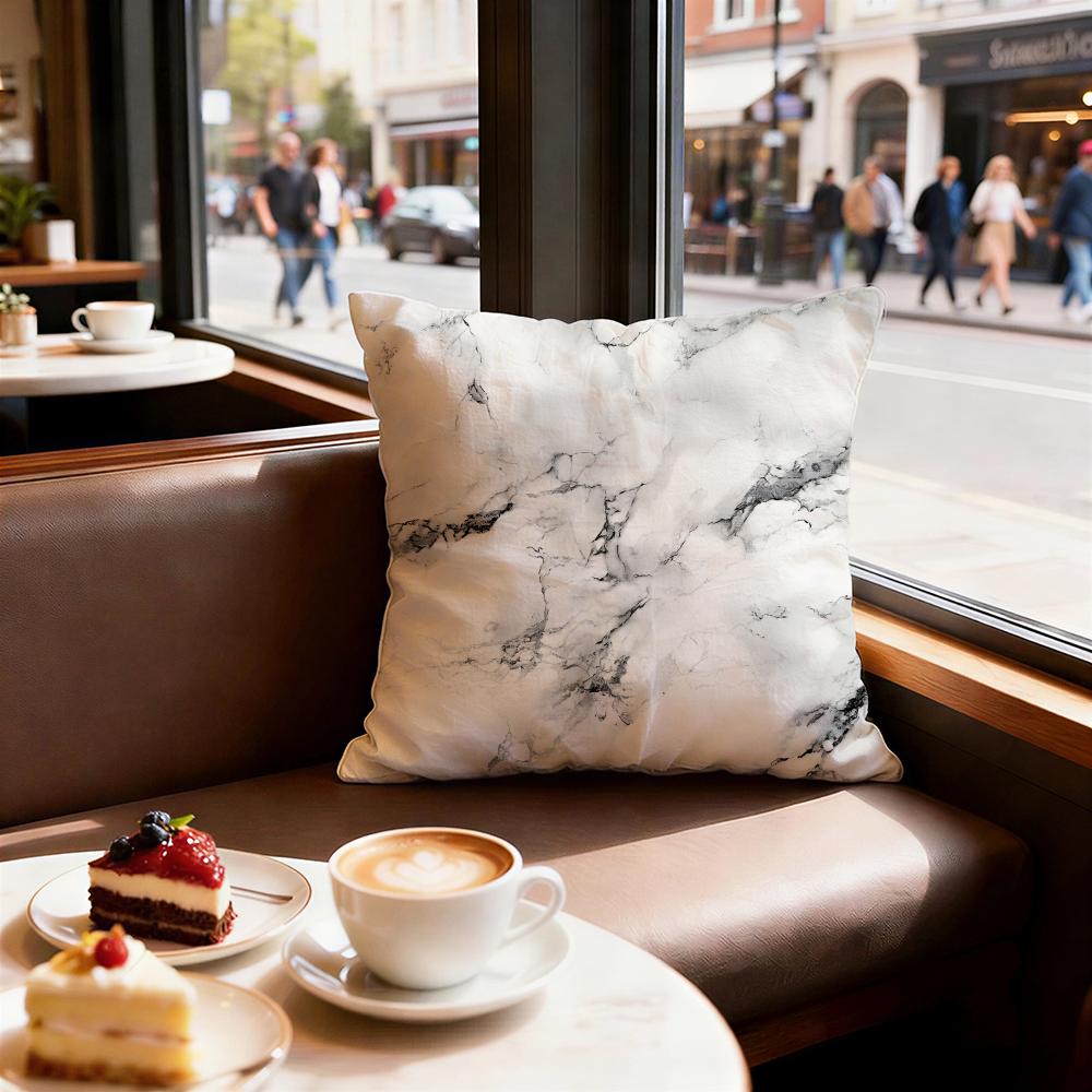 Simple white marble Cushion Cover Decorative Cushions Covers Cover Sofa x Pillow  Piece x x Pillowcase
