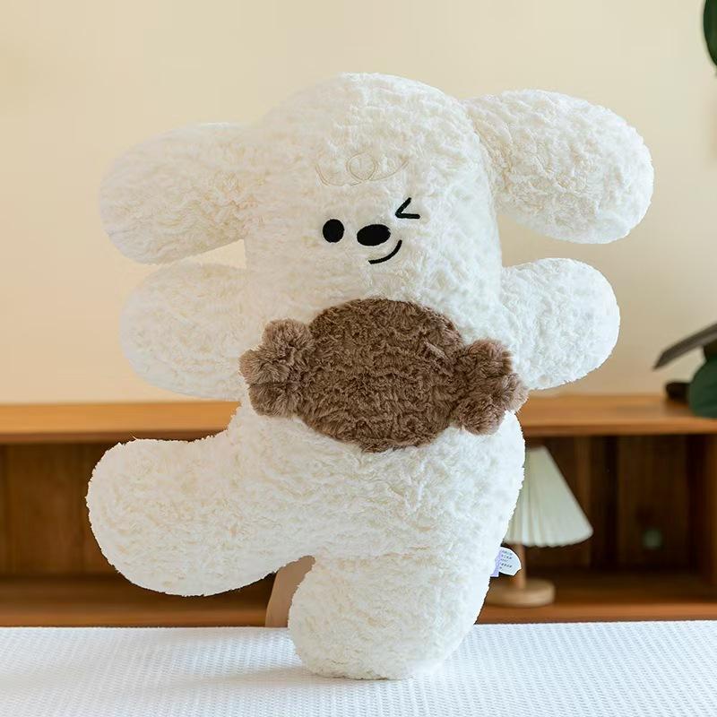 Cute Candy Puppy Plush Toy Pillow Dog Doll Comfort Doll Girl Children Birthday Gift Redemption