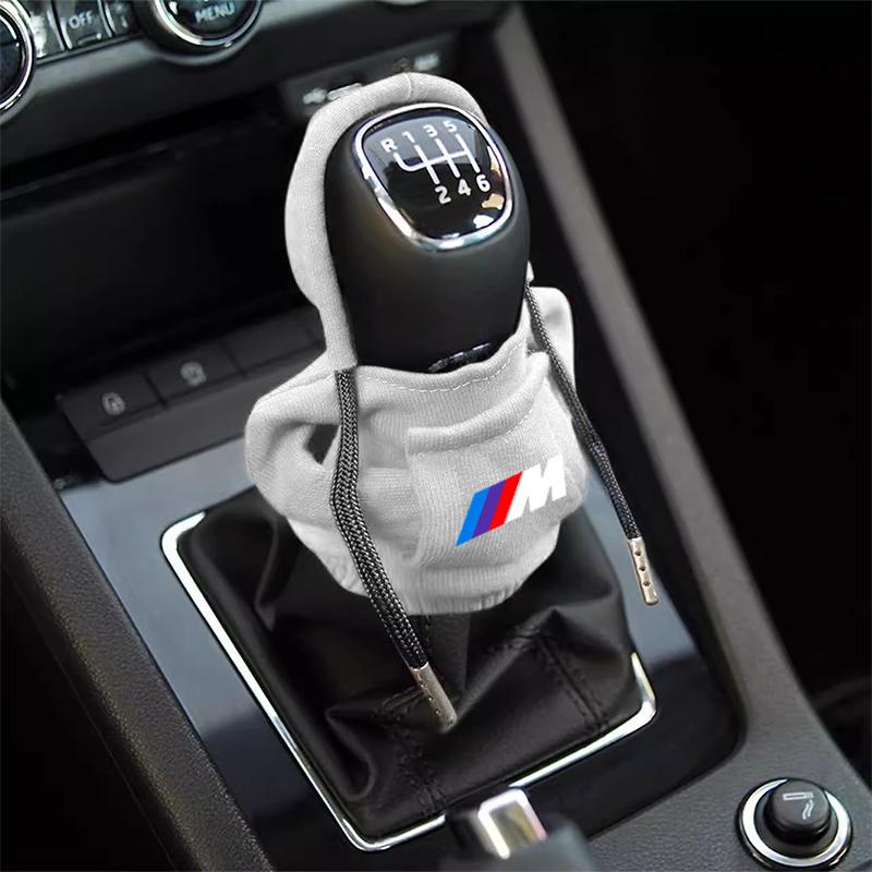 1Pcs Car Gear Lever Hood Small Sweater Decoration Gear Lever Hoodie Car Styling For BMW M E34 E36 E60 E90 E46 E39 E70 F10 F20 F30 X5 X6 X1 M3 M5 M6