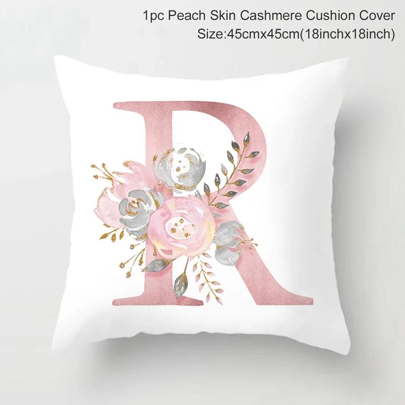 45X45Cm Pink Letter Cushion Pillowcase Decorative Sofa 40X40Cm Pillow Cases Autumn Decoration