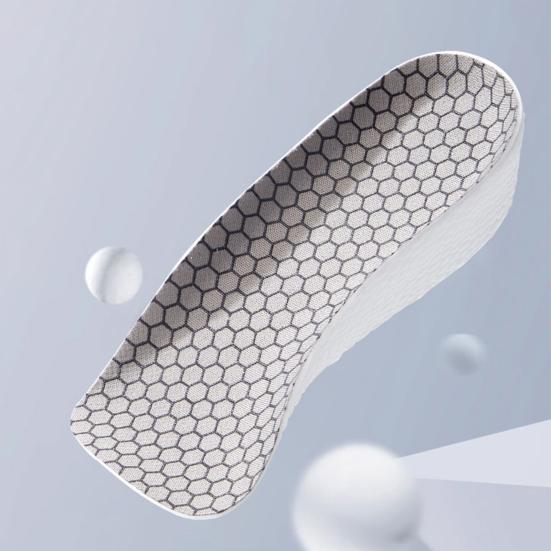 Inner Heightening Insole 2-4cm Lift Pads Soft Cushioned & Breathable with Odor Control, Non-Slip Design 3/4 Length Invisible Lift Pads for Sneakers &