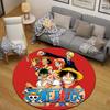 Circle Rug One Piece Straw Hat Crew Luffy Zoro Nami Anime Manga Game Room Decor