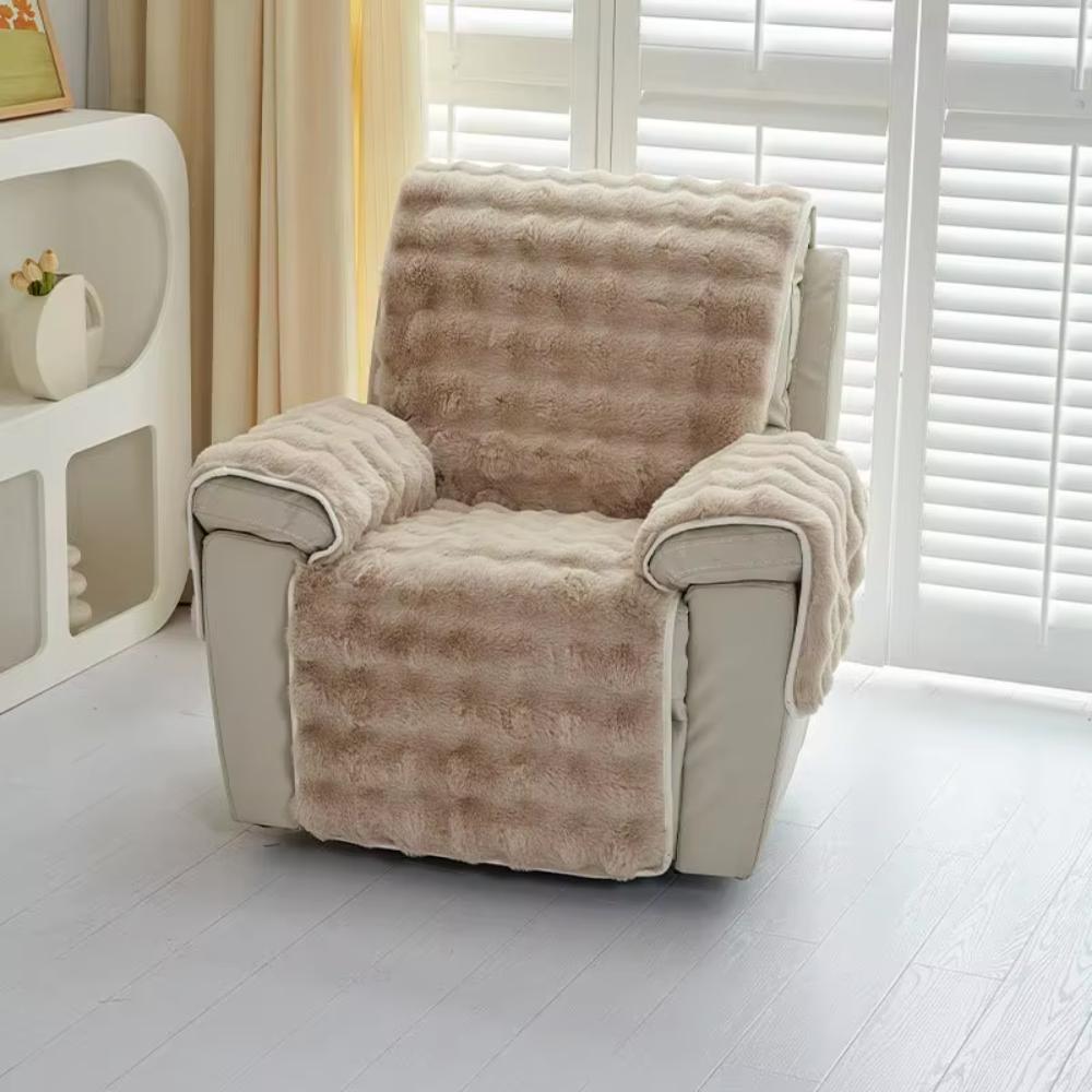 Wear-resistant Plush Single Recliner Sofa Cover Integrated Massage Chair Pad  Living Room