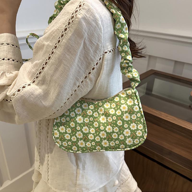 Fashionable Floral Minimalist Underarm Bag Shoulder Bag Japanese Handbag