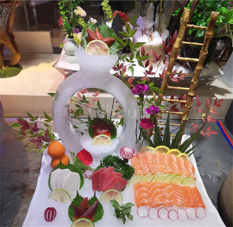 Sashimi sushi mořské plody talíř dekorace bambusový žebřík kreativní hotel studené pokrmy ozdoba umělecká koncepce ozdoby