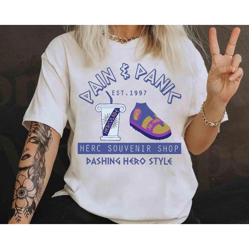 

Hercules Pain and Panic Herc Souvenir Shop 1997 Shirt Cotton allseason base layer shirt graphic t shirts S