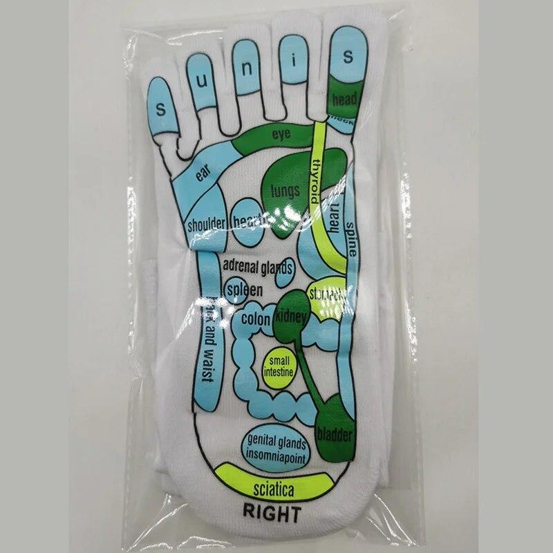 Acupressure Socks Physiotherapy Massage Relieve Tired Feet Reflexology Socks Foot Point Socks Full English Illustration