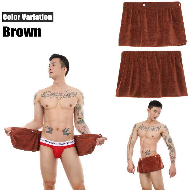 Männer tragbares Badetuch Sport Gym Button Sheet Schwimmen Strand Dusche Rock