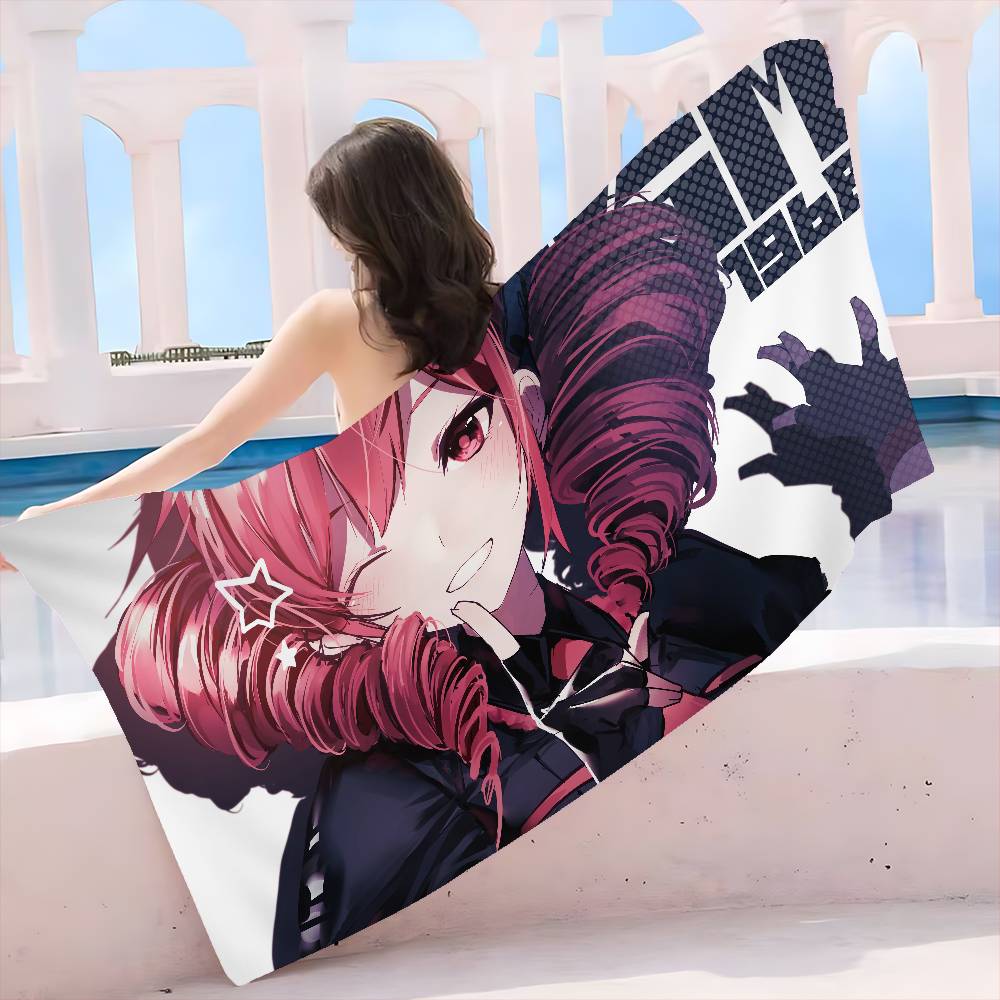 Popular Singer Kasanes Teto Anime Beach Swimming Towel Soft Absorbent Washcloth Children's Gifts for Kids Travel Camping Gym