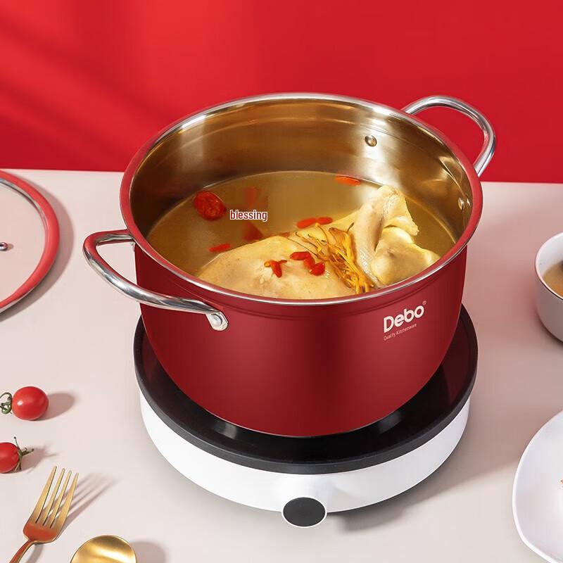 Debo 26cm Universal Stainless Steel Soup & Steamer Pot