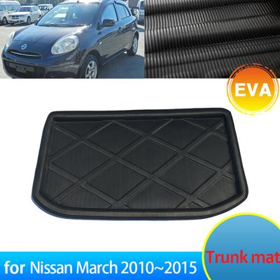 For Nissan Micra March K13 2010 2012 2013 2014 2015 Accessories Car Rear Trunk Mat Floor Tray Waterproof Liner Cargo Boot Carpet