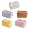 Large Capacity Travel Toiletry Cosmetic Bag Solid Color Storage Makeup Bags Warm Winter Organizer for Women