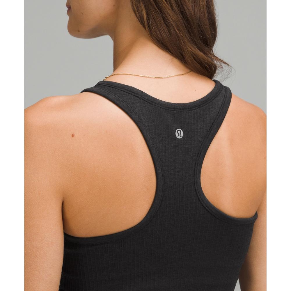 Lululemon EBB To Street Cropped RaCerBaCk Tank Top  Light Support  B C Cup BlaCk