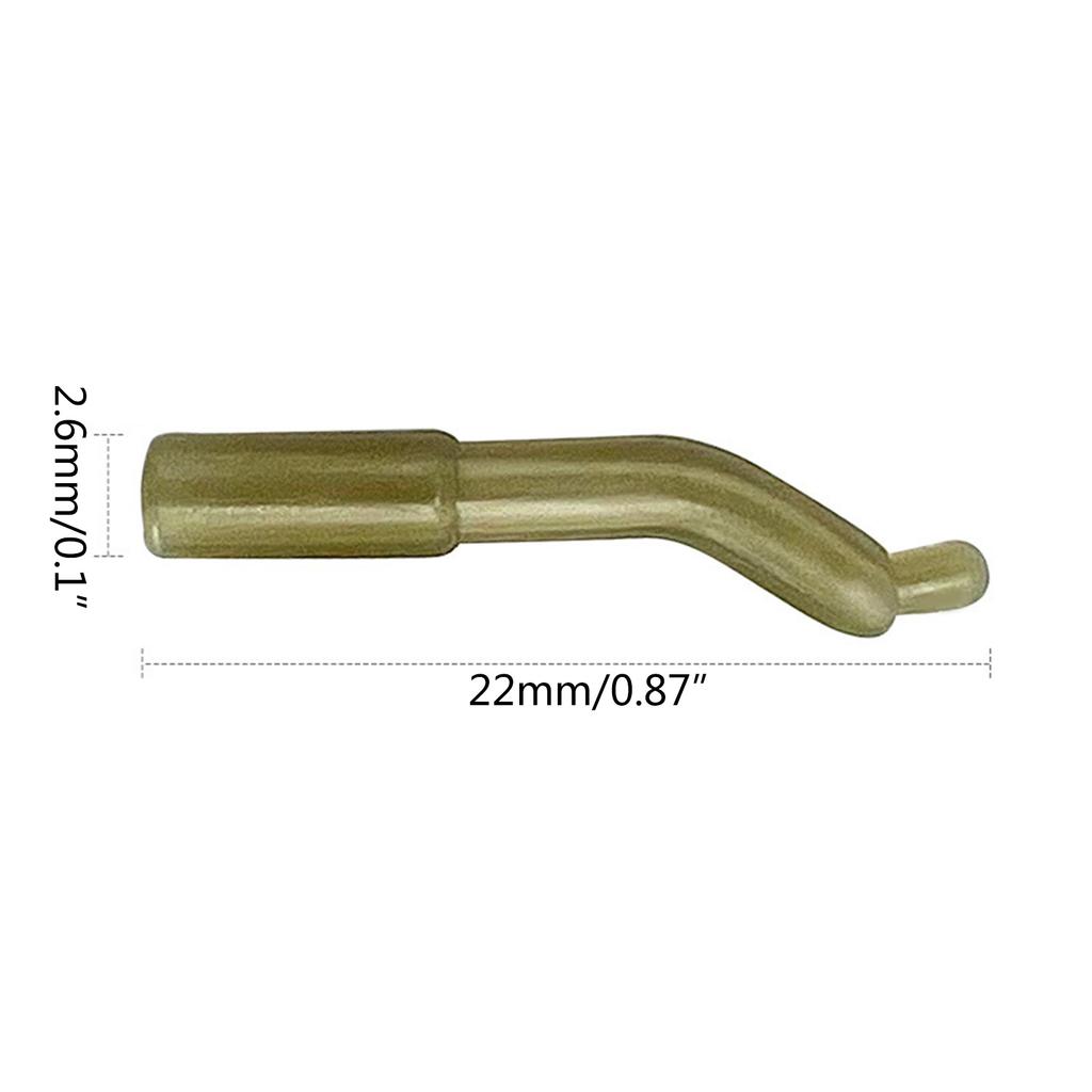 50 Stück/Packung Angelhaken Vorfachschläuche Weiche Karpfenangelhaken-Hülse Langlebiger Angelschlauch Karpfenangelzubehör-Set