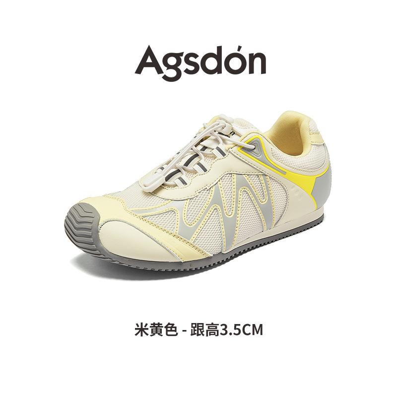Augustus Dengde Training Shoes Women's 2025 New Autumn Retro Niche Racing Shoes Flat-soled Sports Shoes Small White Board Shoes