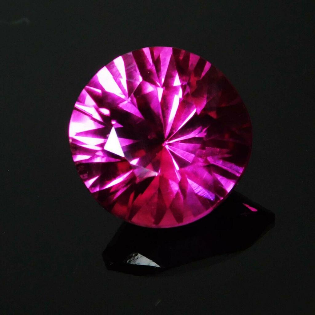 8 Carat Natural Pink Tourmaline Round Cut Earring Size Loose Gemstone CERTIFIED A-52 00B
