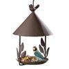 Rainproof Bird Food Dispenser Windproof Bird Feeding Dish Garden Decor Bird Water Bowl  Yard