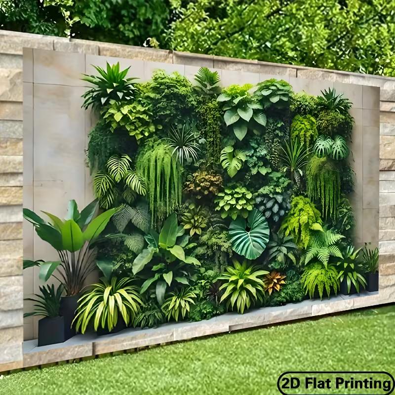 2D Jungle Vertical Foliage Wall Background Cloth Live Stream Portrait Backdrop 47.2x31.5inch/120*80cm