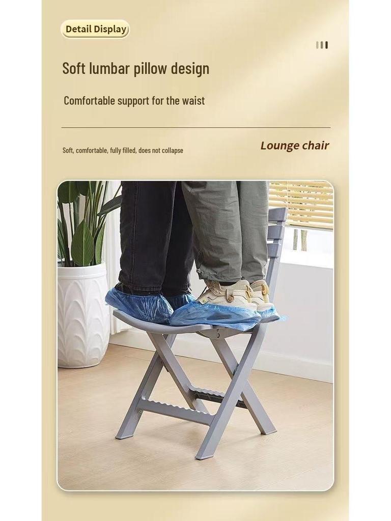 Foldable Ultra-Light Plastic Outdoor Chair for Balcony & Courtyard
