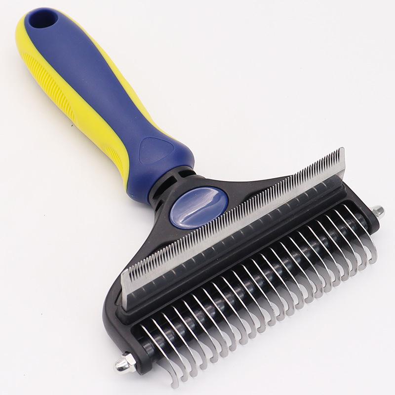 Dual-Headed Dog De-Shedding & Detangling Comb Tool