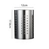 Stainless Steel Kitchen Gadgets Tableware Chopsticks Knife Fork Scissors Clip Hollowed Out Drain Storage Container