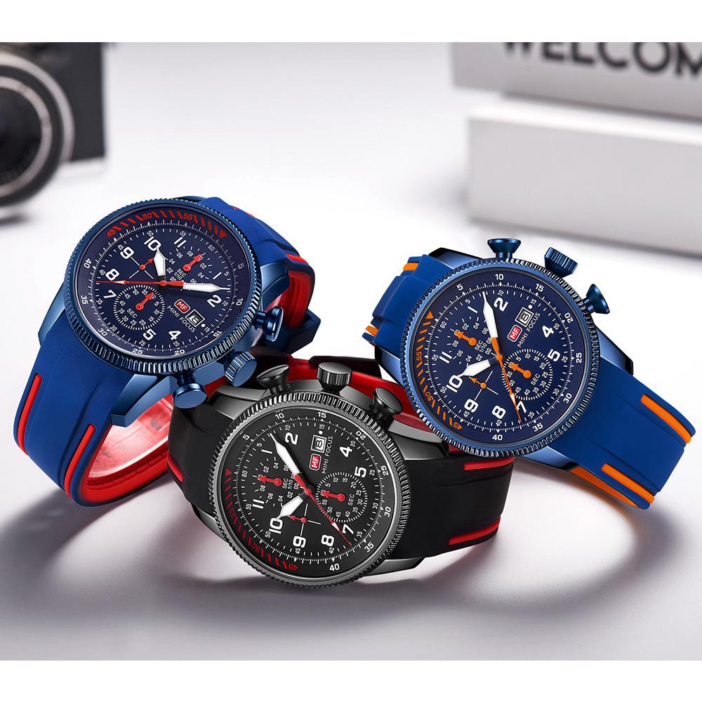 Multifunctional Air Watch Waterproof Quartz Watch Sports Glow-in-the-dark Silicone Band Men's Watch