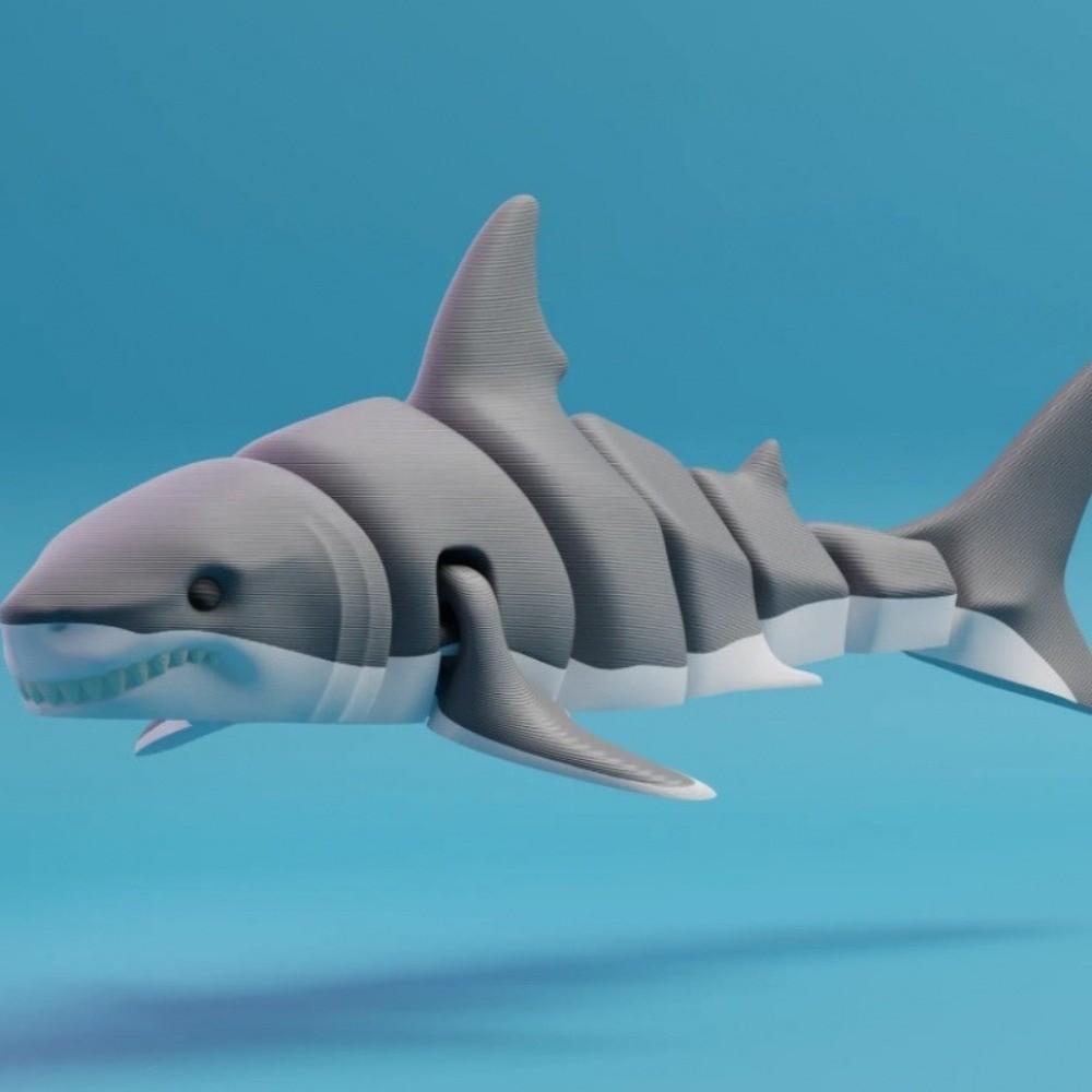 Mini Simulation Animal Multi-Joint Movable Marine Animal Model Creative Whale Figurine Collection