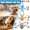 Natürliches Holz Katzenminze Katzen Spielzeug Set, Niedliche Bienen-Insekten-Form Interaktiver Teaser Mit Sisalbällen, Lustiges Schüttelgeräusch Design Für Katzen Kauen & Spielen