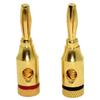 10 Pcs 4mm/ 0.16'' Open Screw Type Musical Cable Wire Banana Plug Gold Plated Speaker Terminal Plug Connector
