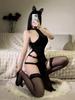 Sexy Crotchless Leather Lingerie Fishnet Underwear Open Anal Jumpsuit Push Up Bra Hollow Breast Exposed Bodysuit Exotic Catsuit