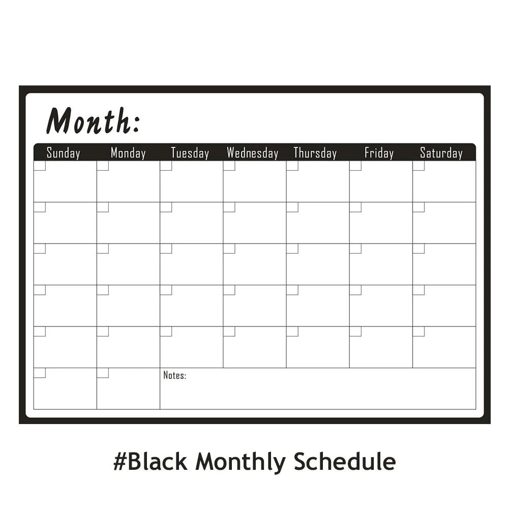 A3 Magnetic Weekly & Monthly Planner Whiteboard Fridge Magnet Flexible Daily Message Drawing Refrigerator Bulletin White Board
