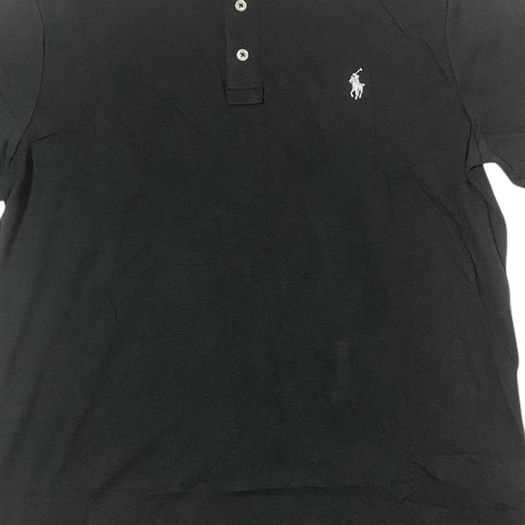Polo Ralph Lauren Solid Color Short Sleeve Button T-Shirt Men Tops Black 710766488-004