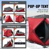 Portable Ice Shelter, 3-4 Person Insulated Pop-Up Ice Fishing Tent, 35 Square Feet Fishable Area, Thermal Ice Shanty for Winter Fishing, Ice Cube with