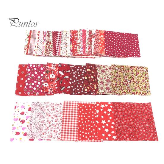 

50 шт 10x10 см цветочный пэчворк хлопчатобумажная ткань обычная ткань для шитья своими руками лоскутное шитье красный