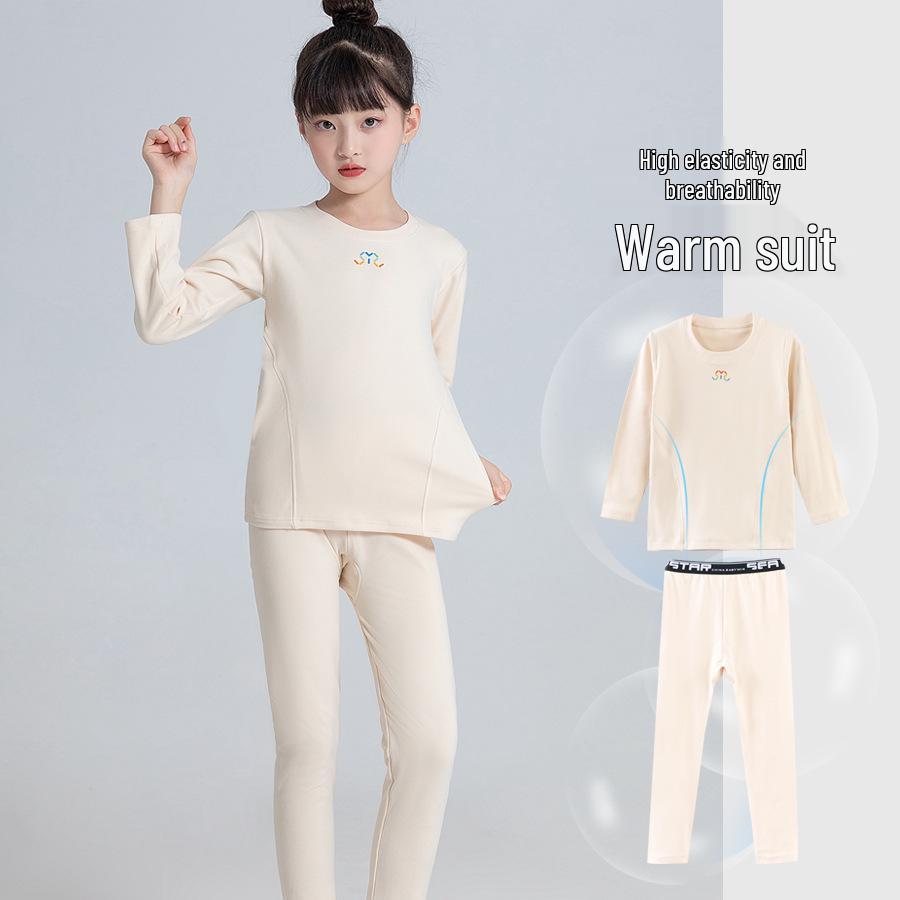 Children's Thermal Fleece Underwear Set - Unisex Base Layer Shirt & Pants