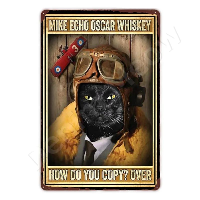 Vintage Metal Sign, That's What I Do I Play Guitar, Dancing Cat, Black Cat, Funny Tin Sign, Rustic Bar, Cafe, Home Decor Gift