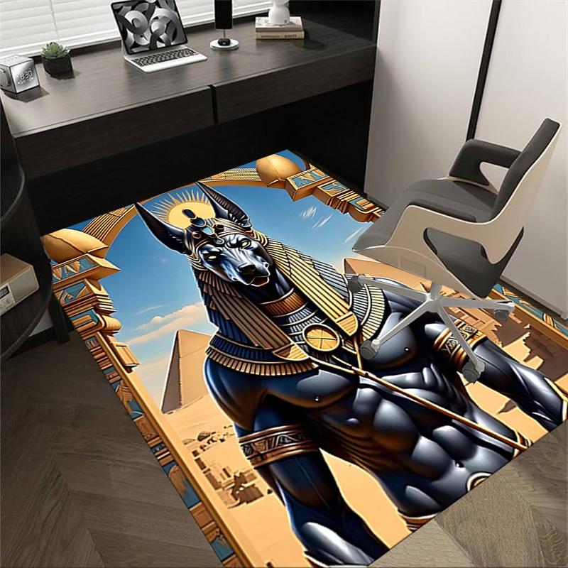 

1PC Anubis Pyramid Anti-slip carpet, suitable for Office, bedroomand playrooms. It can also be used as a sofa footrest cover-R47 60cm by 90cm