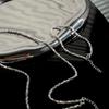 French Fragment S925 Sterling Silver Layering Chain - Versatile Fashion Ancient Style Sparkling Sweater Chain