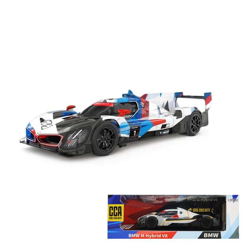 1/24 BMW M Hybrid V8 Super Racing Metal Die Casting Alloy Car Model Sound & Light Classic Trendy Collectible Ornaments Gift Boys