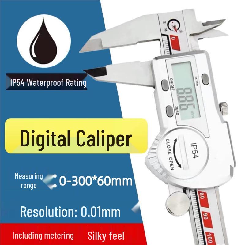 Sanlu High Precision Large Range Dial Caliper, Stainless Steel, Long-Jaw, 0-300/500/600mm, 0.02mm Accuracy